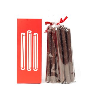Neules banyades amb xocolata negra